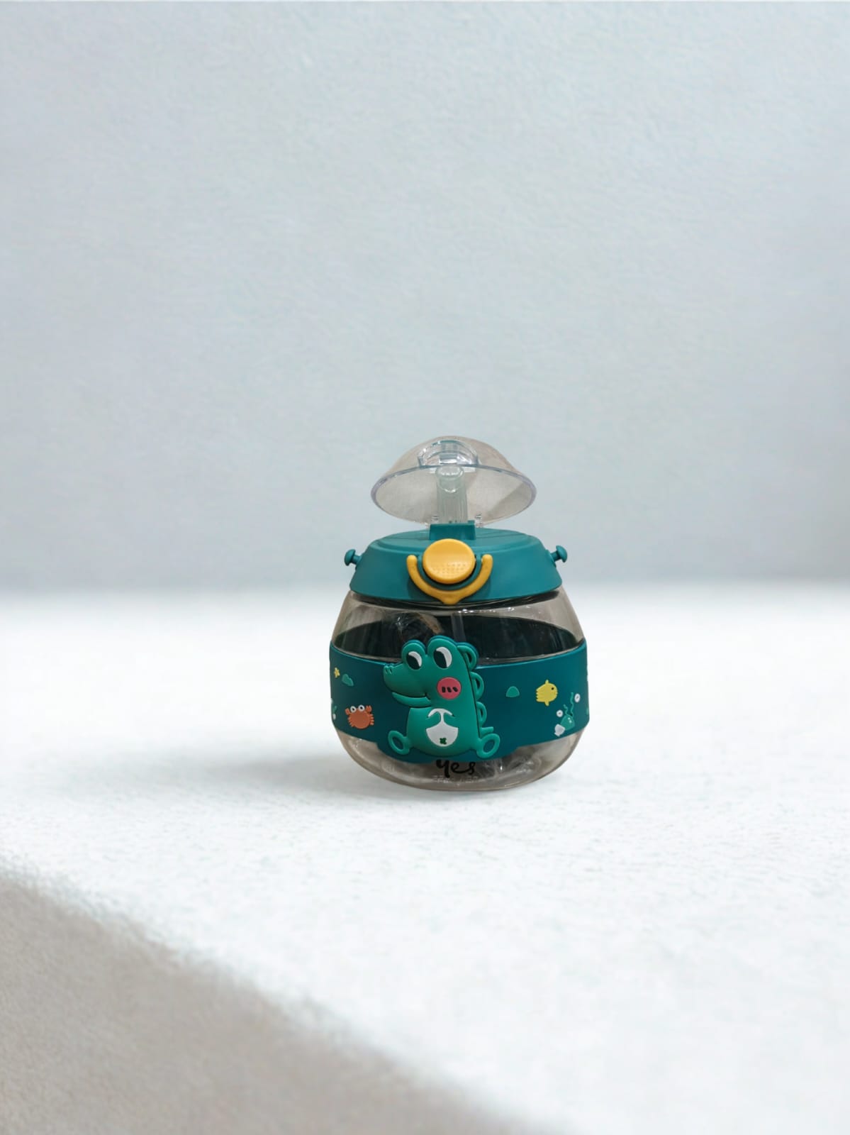 Crocodile Straw Cup with Strap â Leak-Proof & BPA-Free