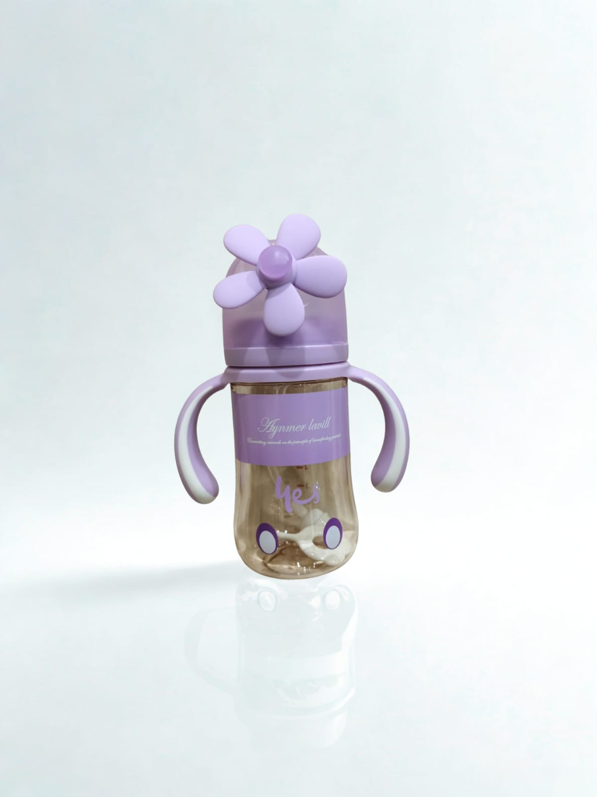Yes Feeder Bottle with Flower & Handles (6oz / 180ml)