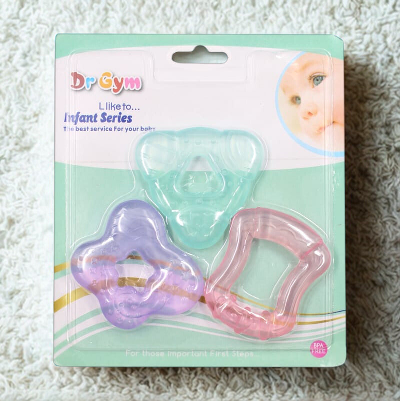 Dr Gym Infant Teether Set – 3 Pack (BPA Free)