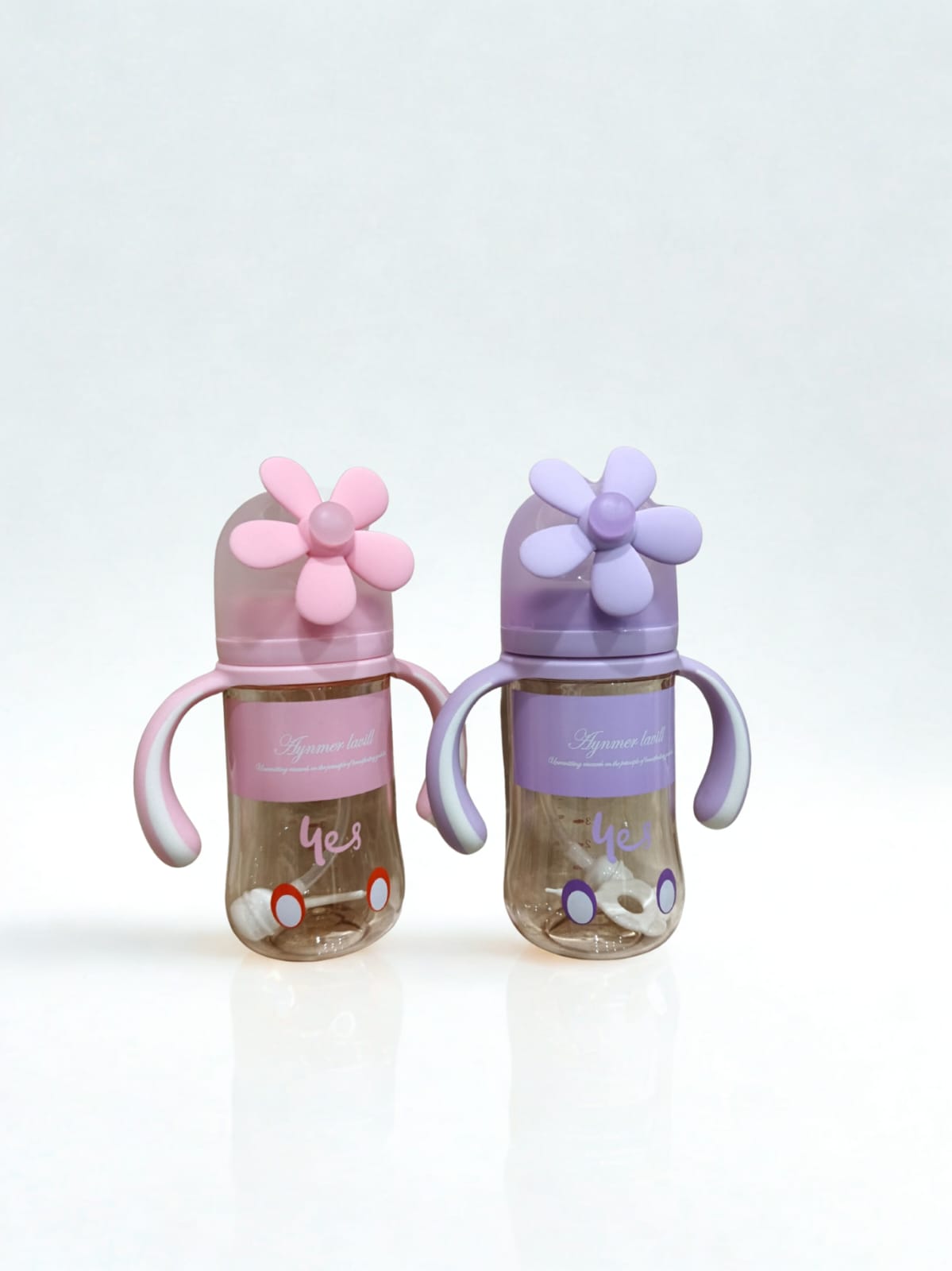 Yes Feeder Bottle with Flower & Handles (6oz / 180ml)