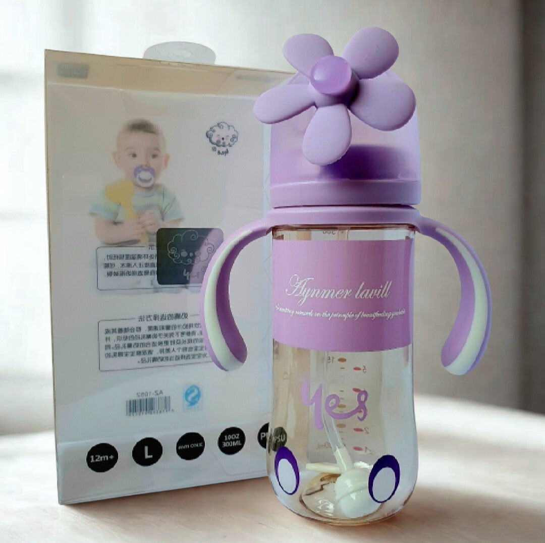 Yes Feeder Bottle with Flower & Handles (6oz / 180ml)